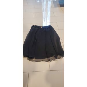 PATRA CHIFFON SKIRT BLACK ELASTIC WAIST POLYESTER SIZE 2X
